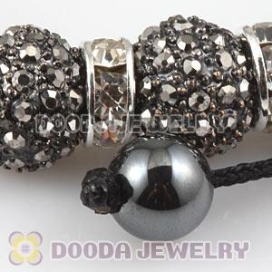 Handmade Style TresorBeads Crystal Ball Bead Bracelets With Hematite