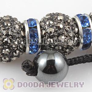Handmade Style TresorBeads Crystal Ball Bead Bracelets With Hematite