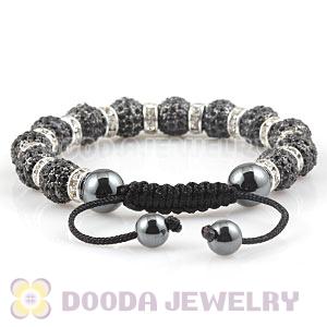 Handmade Style TresorBeads Crystal Ball Bead Bracelets With Hematite