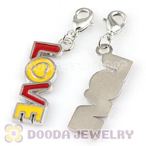 Platinum Plated Alloy European LOVE Jewelry Charms Wholesale 