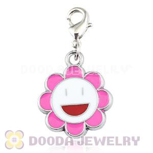 Platinum Plated Alloy European Jewelry Sunflower Charms Wholesale 