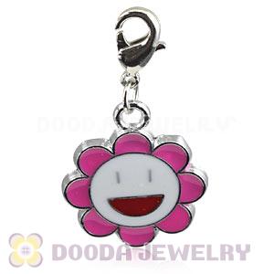 Platinum Plated Alloy European Jewelry Sunflower Charms Wholesale 