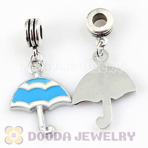 Platinum Plated Alloy Enamel European Umbrella Charms Wholesale 
