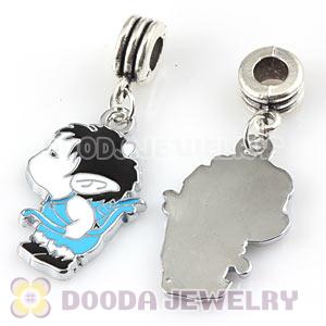Platinum Plated Alloy Enamel European Cupid Charms Wholesale 