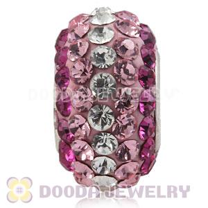 European silver beads with 90 crystal rhinestones Austrian crystal European beads