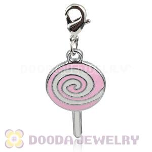Platinum Plated Alloy Enamel European Jewelry Lollipop Charms Wholesale 