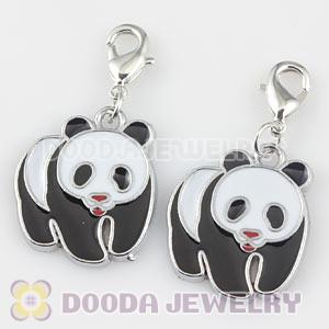 Platinum Plated Alloy Enamel European Jewelry Panda Charms Wholesale 