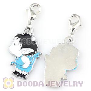 Platinum Plated Alloy Enamel European Jewelry Cupid Charms Wholesale 