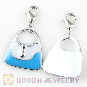 Platinum Plated Alloy Enamel European Jewelry Handbag Charms Wholesale 