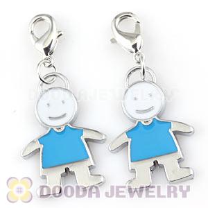 Platinum Plated Alloy Enamel European Jewelry Boy Charms Wholesale 