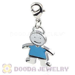 Platinum Plated Alloy Enamel European Jewelry Boy Charms Wholesale 