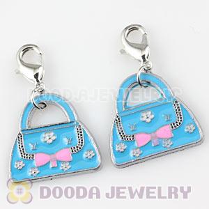 Platinum Plated Alloy Enamel European Jewelry Handbag Charms Wholesale 