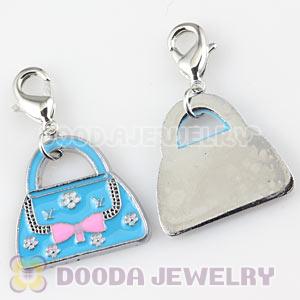 Platinum Plated Alloy Enamel European Jewelry Handbag Charms Wholesale 