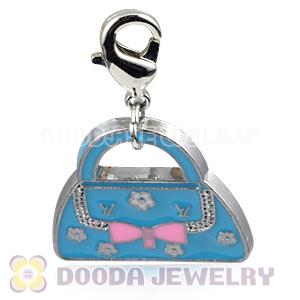 Platinum Plated Alloy Enamel European Jewelry Handbag Charms Wholesale 