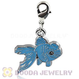 Platinum Plated Alloy Enamel European Jewelry Fish Charms Wholesale 