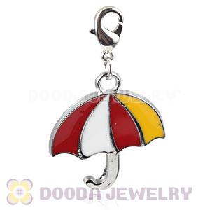 Platinum Plated Alloy Enamel European Jewelry Umbrella Charms Wholesale 