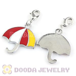 Platinum Plated Alloy Enamel European Jewelry Umbrella Charms Wholesale 