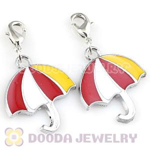 Platinum Plated Alloy Enamel European Jewelry Umbrella Charms Wholesale 