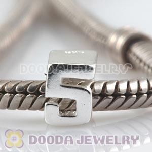 925 Sterling Silver Number 5 Charms Beads Wholesale