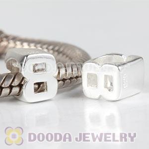 925 Sterling Silver Number 8 Charms Beads Wholesale