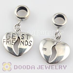 925 Sterling Silver BEST FRIENDS Dangle Charms Wholesale