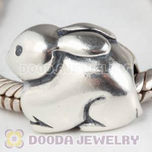 925 Sterling Silver European Easter Bunny Charms Beads Wholesale