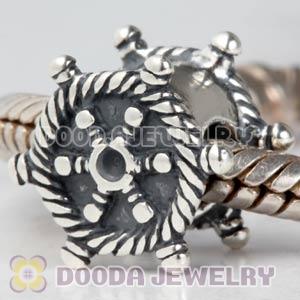Antique 925 Sterling Silver Ship Steering Wheel Charms Beads Wholesale