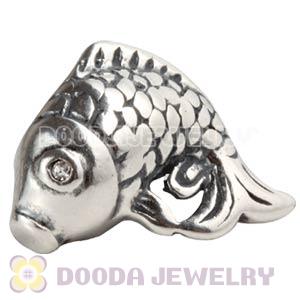 925 Sterling Silver European Fish Charms Beads Wholesale