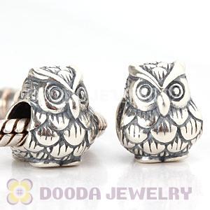 Antique 925 Sterling Silver European Owl Charms Beads Wholesale