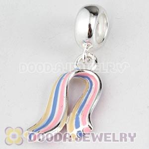 925 Sterling Silver Enamel Dangle Color Ribbon Charms Wholesale