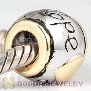 Gold Plated Silver European Hope Charms Beads Wholesale