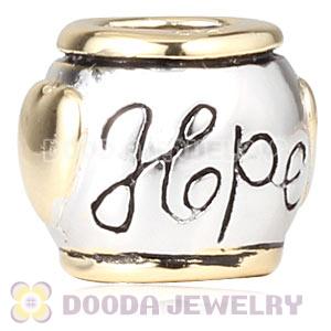 Gold Plated Silver European Hope Charms Beads Wholesale