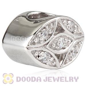 925 Sterling Silver European Charms Beads With CZ Stone