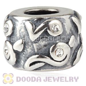 925 Sterling Silver European Charms Beads With CZ Stone