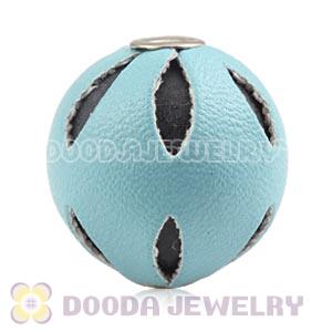 18mm Blue Basketball Wives Leather Beads For Earrings Wholesale 