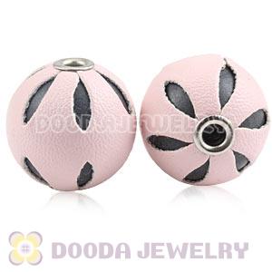 18mm Pink Basketball Wives Leather Beads For Earrings Wholesale 