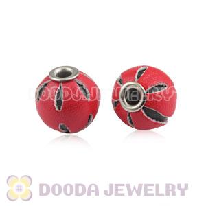 12mm Red Basketball Wives Leather Beads For Earrings Wholesale 