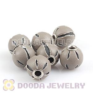 12mm Brown Basketball Wives Leather Beads For Earrings Wholesale 