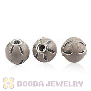 12mm Brown Basketball Wives Leather Beads For Earrings Wholesale 