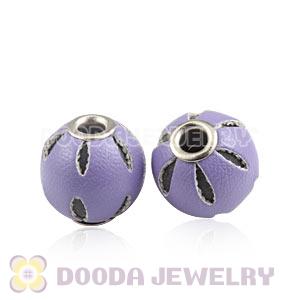 12mm Lavender Basketball Wives Leather Beads For Earrings Wholesale 