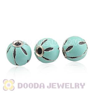 12mm Cyan Basketball Wives Leather Beads For Earrings Wholesale 