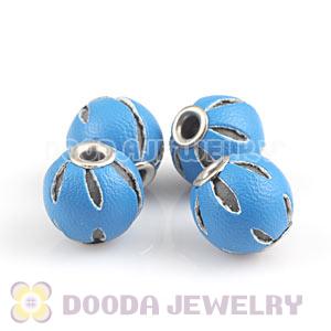 12mm Blue Basketball Wives Leather Beads For Earrings Wholesale 