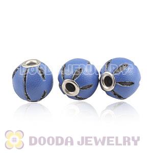 12mm Blue Basketball Wives Leather Beads For Earrings Wholesale 