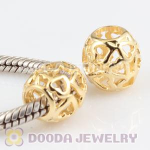 Gold plated Sterling Silver European Lotsa Love charm Beads