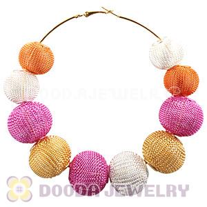 90mm Basketball Wives Mesh Ball Hoop Earrings Wholesale