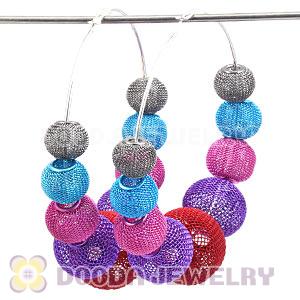 90mm Basketball Wives Mesh Ball Hoop Earrings Wholesale