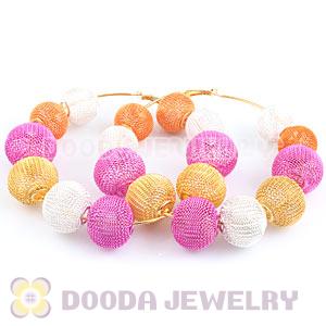 90mm Basketball Wives Mesh Ball Hoop Earrings Wholesale