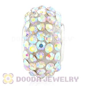 Wholesale European Pave Crystal Bead With Alloy Core