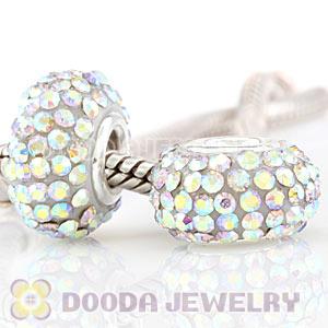 Wholesale European Pave Crystal Bead With Alloy Core