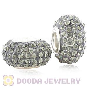 Wholesale European Pave Crystal Bead With Alloy Core